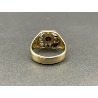 Mens 18ct Yellow Gold Diamond Ring