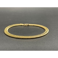 Unisex 18ct Yellow Gold Tight Curb Bracelet
