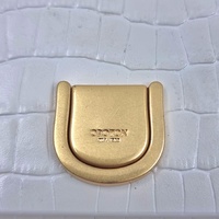 Oroton Mezzo White Croc Embossed Leather Clutch Handbag with Chain
