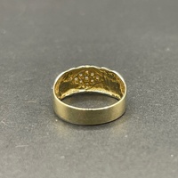 Unisex 9ct Yellow Gold Diamond Ring