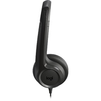 Logitech H390 USB Computer Headset Black Noise Cancelling Mic PC Mac