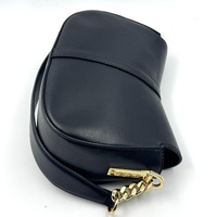 Tommy Hilfiger Black Heritage Chain Crossover Shoulder Bag with Dust Bag