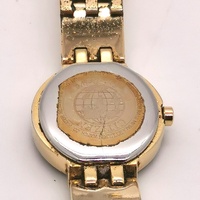 Citizen Ladies Gold Tone Eco-Drive Watch Mother of Pearl Crystal Bezel