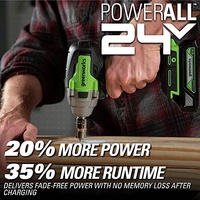 Greenworks 24V Brushless Impact Wrench Kit 2.0Ah Battery and Charger