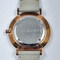 The Horse Classic Ladies Watch Rose Gold Grey Leather Strap Minimalist