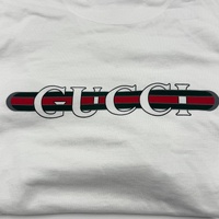 Gucci Mens Cotton Jersey T-Shirt White with Logo Print 784361 XJGKB