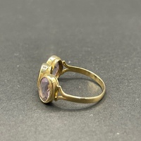 Ladies 18ct Yellow Gold Purple Gemstone Ring
