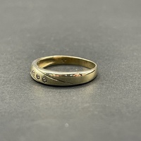 Mens 9ct Yellow Gold Diamond Ring