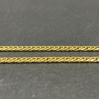 Unisex 18ct Yellow Gold Double Curb Link Necklace