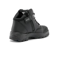 Steel Blue Mens Parkes Zip Safety Boots with Scuff Cap 312658 Black Size 10