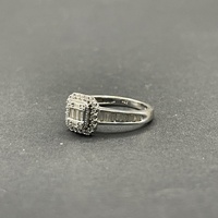 Ladies 9ct White Gold Diamond Engagement Ring