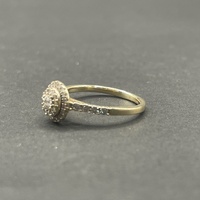 Ladies 9ct Yellow Gold Diamond Cluster Ring