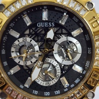 Guess GW0390G2 30 Clear Stones Gold Tone Stainless Steel Mens Watch