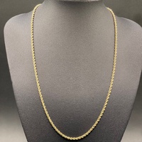 Ladies 18ct Yellow Gold Twist Rope Link Necklace