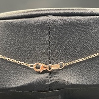 Ladies 18ct Rose Gold Cable Link Chain & Pink Sapphire Infinity Pendant