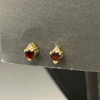 Ladies 14ct Yellow Gold Gemstone Stud Earrings