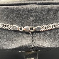 Unisex 18ct White Gold Panzer Link Necklace