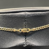 Ladies 10ct Yellow Gold Curb Link Necklace & Crown Pendant