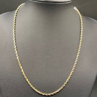 Ladies 9ct Yellow Gold Twist Rope Necklace