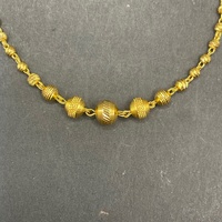 Ladies 22ct Yellow Gold Rada & Bead Link Necklace
