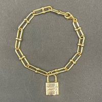 Ladies 18ct Yellow Gold Paperclip Link Bracelet