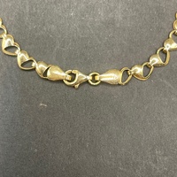 Ladies 18ct Yellow Gold Heart Link Bracelet