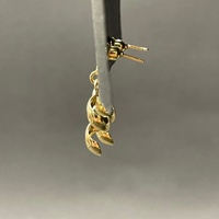 Ladies 18ct Yellow Gold Spiral Link Dangle Earrings