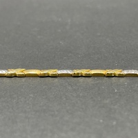 Unisex 18ct Yellow Gold Fancy Link Bracelet