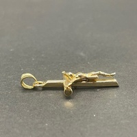 Unisex 14ct Yellow Gold Crucifix Cross Pendant