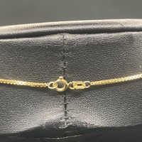 Unisex 14ct Yellow Gold Box Link Necklace