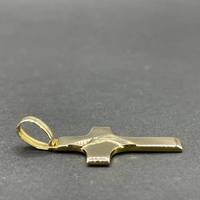 Unisex 18ct Yellow Gold Cross Pendant