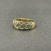 Ladies 9ct Yellow Gold Diamond Cluster Ring