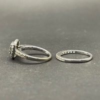 Ladies 18ct White Gold Diamond Ring Bridal Set