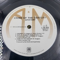 Supertramp Crime of the Century 1974 Australian Pressing Vinyl Record
