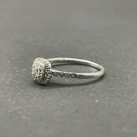 Ladies 9ct White Gold Diamond Cluster Ring