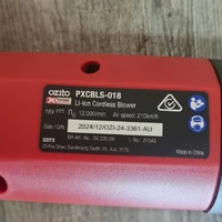 Ozito PXC 18V Cordless Blower PXCBLS-018 210km/h Li-Ion Skin Only