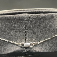Unisex 9ct White Gold Belcher Link Necklace