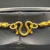 Unisex 24ct Yellow Gold Fancy Link Necklace