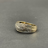 Ladies 9ct Yellow Gold Diamond Cluster Ring