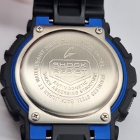 Casio G-Shock GA-100-1A2 Blue Analog Digital Mens Watch Black Resin