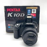 Pentax K10D DSLR Camera 18-50mm Lens Kit 10.2MP Digital SLR Black