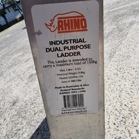 Rhino DDP06-150 Dual Purpose Ladder 1.8m-3.3m 150kg Industrial Grade