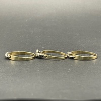 Ladies 9ct Yellow Gold 3 Set Diamond Rings