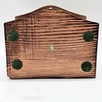 Vintage Wooden Coaster Set with Storage Box Rustic Drink Coasters