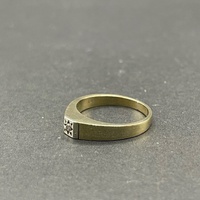 Unisex 9ct Yellow Gold Diamond Ring