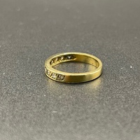 Ladies 18ct Yellow Gold Natural Diamond Band Ring