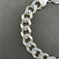 Mens 925 Sterling Silver Curb Link Bracelet