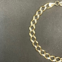 Unisex 9ct Yellow Gold Curb Link Bracelet