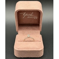 Ladies 18ct White Gold Emerald Cut Diamond Engagement Ring