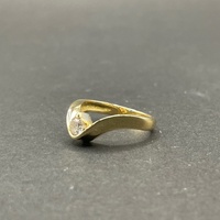 Ladies 18ct Yellow Gold Cubic Zirconia Ring